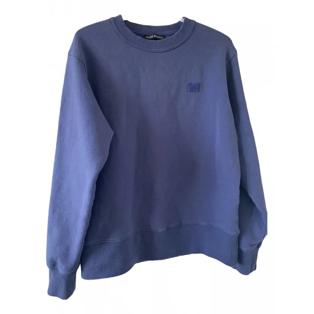 Acne Purple Forba Face Patch Crewneck